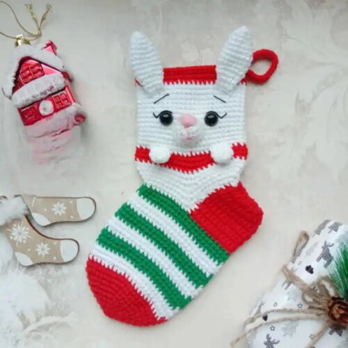 Receita Meia Coelho Amigurumi