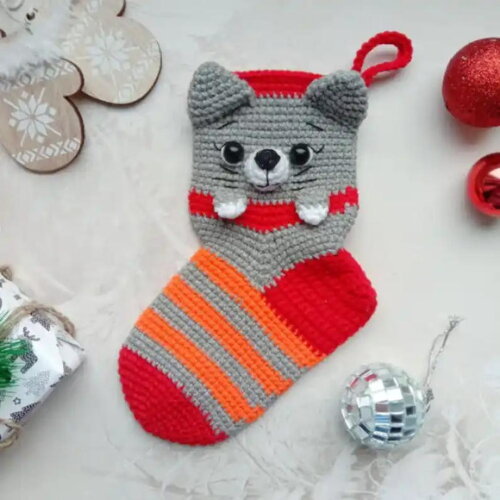 Receita Meia Gato Amigurumi