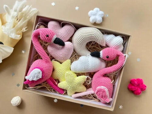 Receita Mobile Flamingo Amigurumi