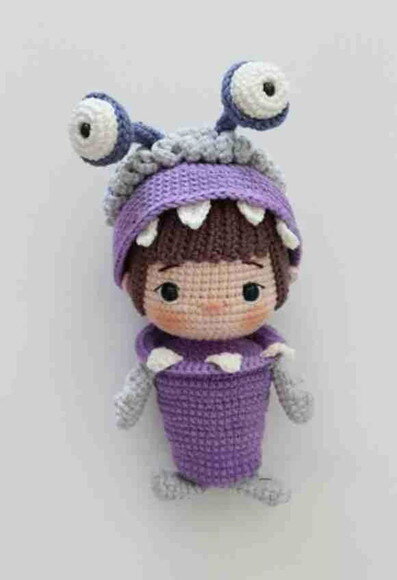 Receita Monstro Boo Amigurumi