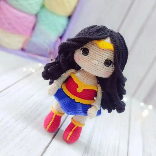 Receita Mulher Maravilha Amigurumi