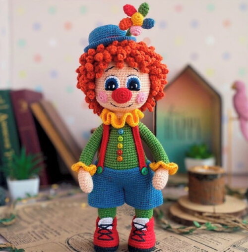 Receita Palhaço Amigurumi