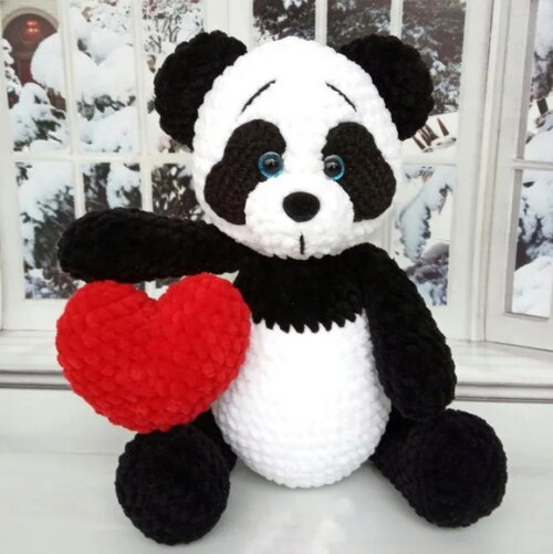 Receita Panda Amigurumi