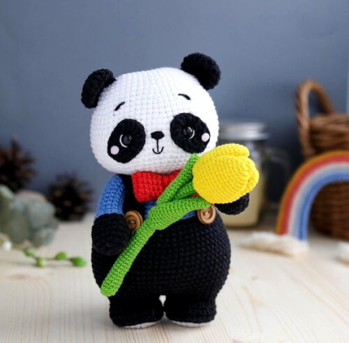 Receita Panda Amigurumi
