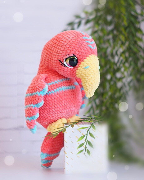 Receita Papagaio Amigurumi