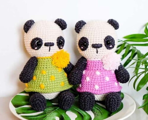 Receita Panda Amigurumi