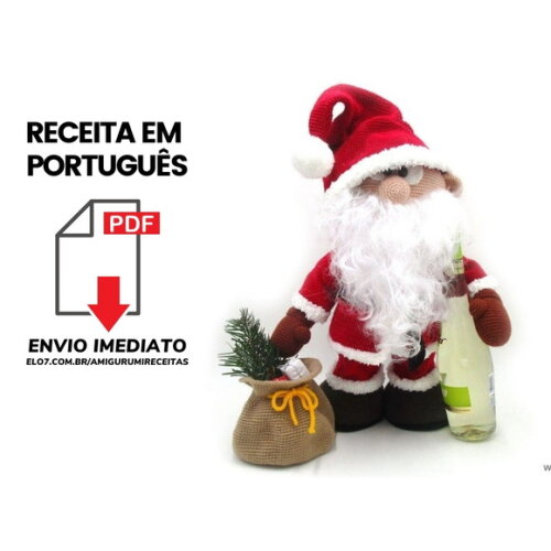 Receita Papai Noel Amigurumi