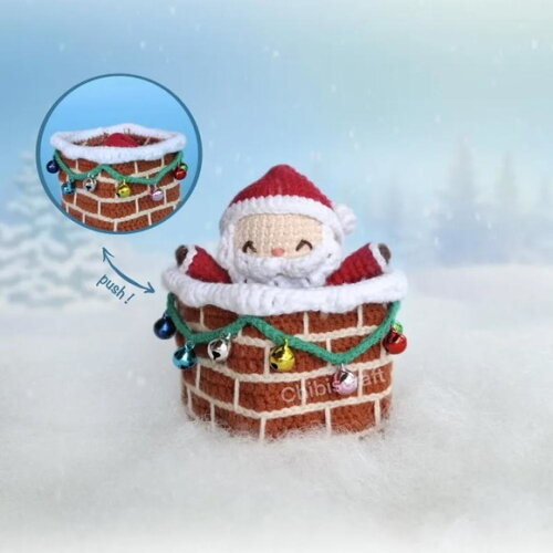 Receita Papai Noel na Chamine Amigurumi
