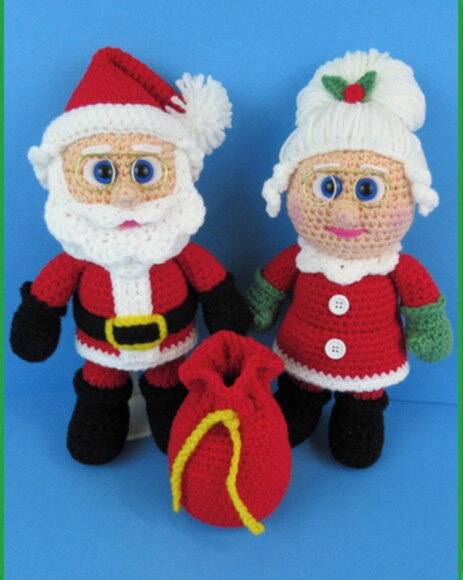 Receita Papai Noel e Mamae Noel Amigurumi