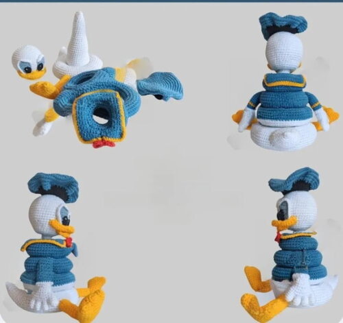 Receita Pato Donald Encaixe Amigurumi