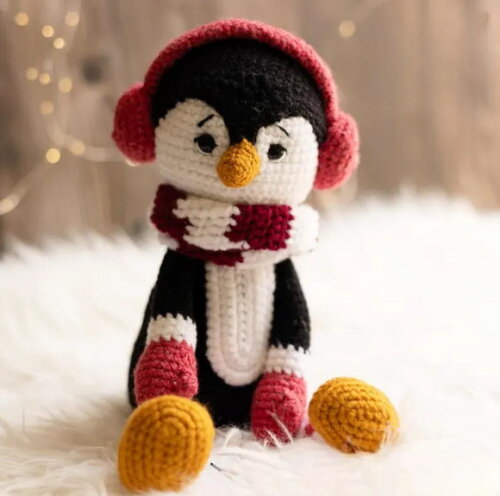 Receita Pinguim Amigurumi