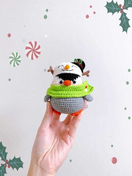 Receita Pinguim Amigurumi