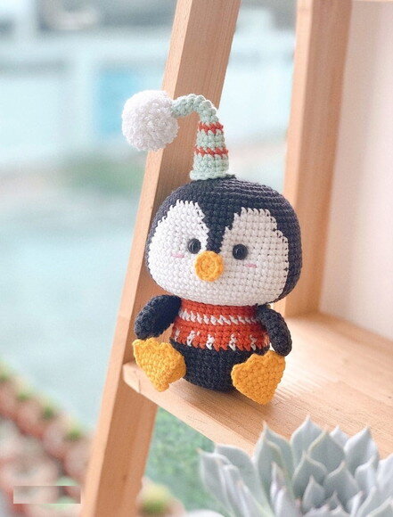 Receita Pinguim Amigurumi