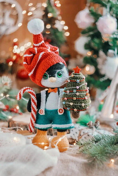 Receita Pinguim Natalino Amigurumi