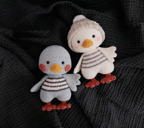 Receita Pinguins Amigurumi
