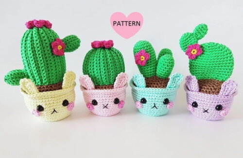 Receita Plantas Cactos Amigurumi