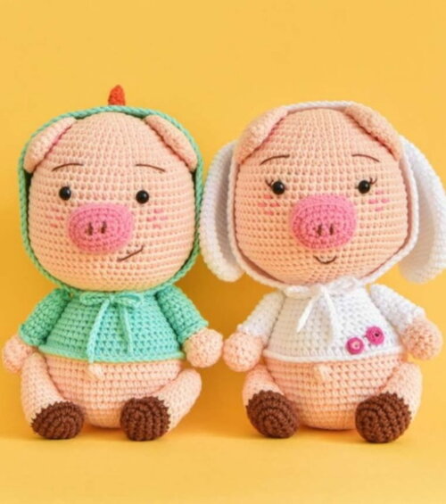 Receita Porco Amigurumi