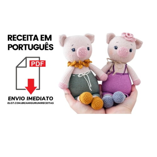 Receita Porco Amigurumi