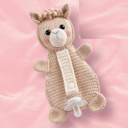 Receita Prendedor de Chupeta Alpaca Amigurumi