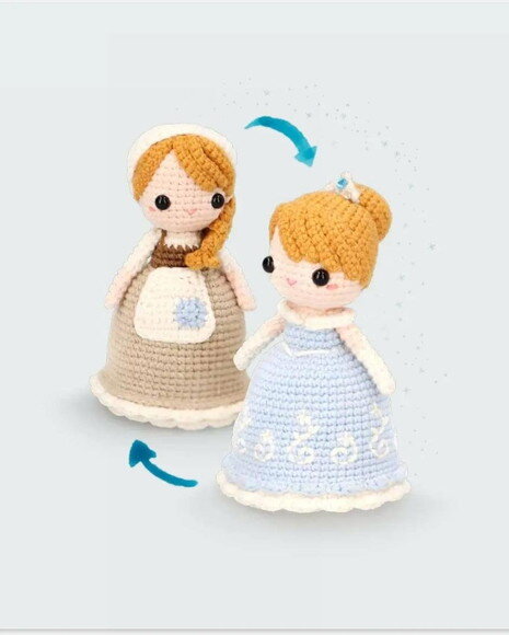 Receita Princesa Reversivel Amigurumi