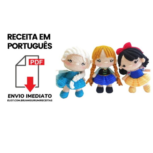 Receita Princesas Amigurumi