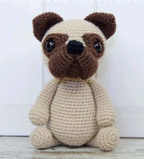 Receita Pug Amigurumi