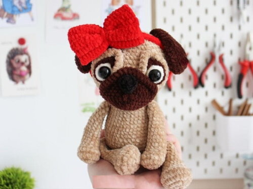 Receita Pug Amigurumi