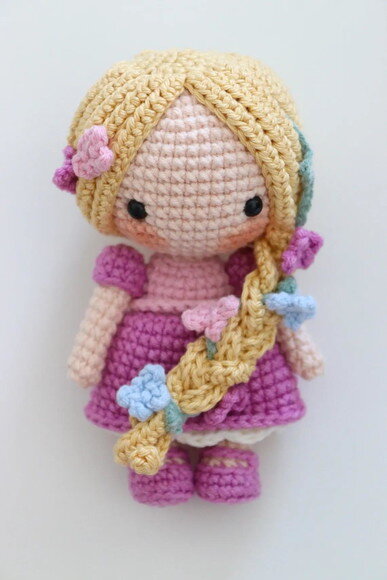 Receita Rapunzel Amigurumi