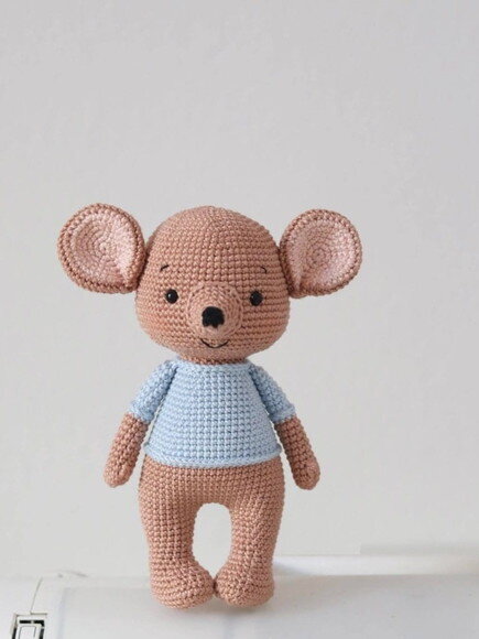 Receita Ratinho Roo Amigurumi