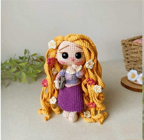 Receita Rapunzel Amigurumi