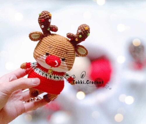 Receita Rena Amigurumi