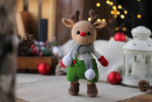 Receita Rena Natalina Amigurumi