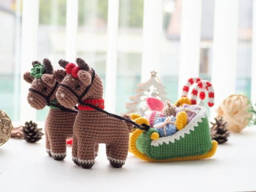 Receita Rena Natalina Amigurumi