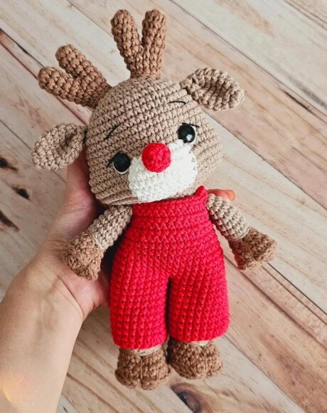Receita Rena Natalina Amigurumi