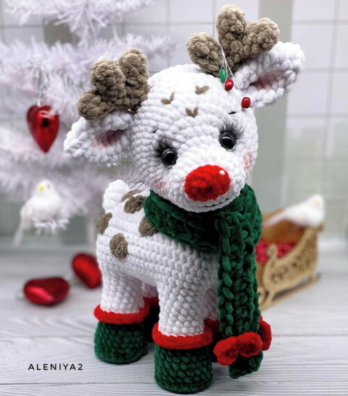 Receita Rena Natalina Amigurumi