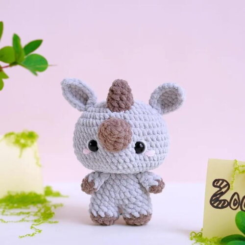 Receita Rinoceronte Amigurumi