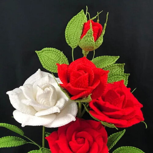 Receita Rosas Amigurumi