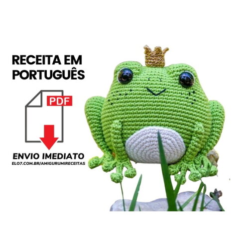 Receita Sapo Amigurumi