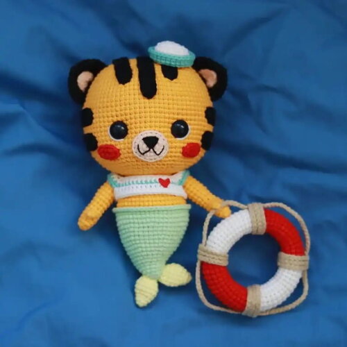 Receita Sereia Tigre Amigurumi