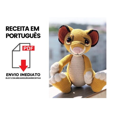 Receita Simba Amigurumi