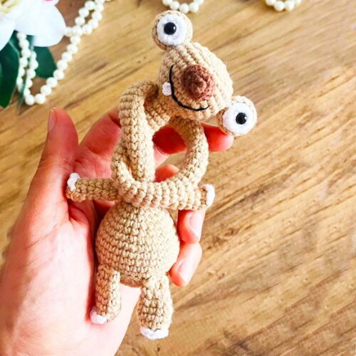 Receita Sid Prendedor de Bolsa Amigurumi