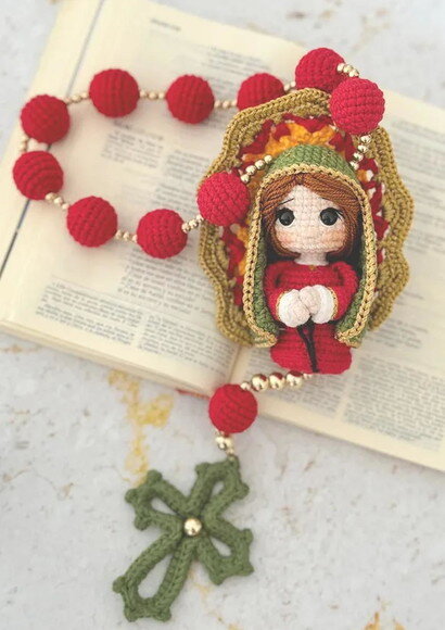 Receita Terço Guadalupe Amigurumi