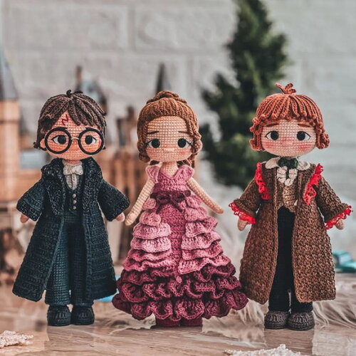 Receita Trio Harry Potter Amigurumi
