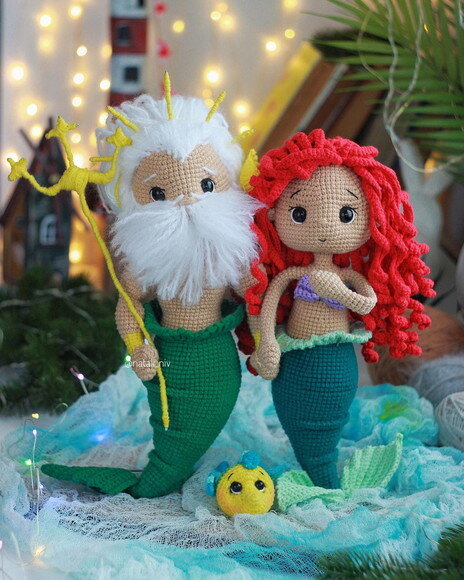 Receita Tritao e Sereia Amigurumi