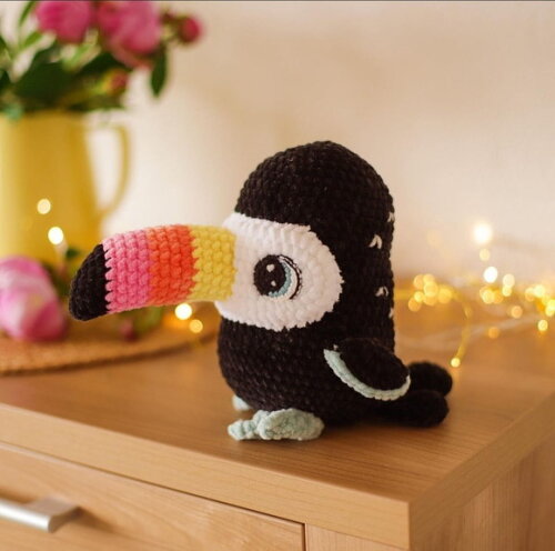 Receita Tucano Amigurumi