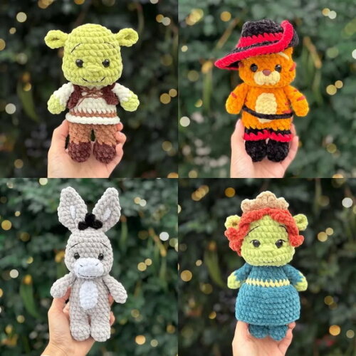 Receita Turma Shrek Amigurumi
