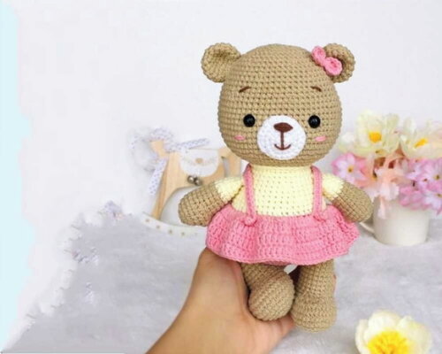 Receita Ursinha Amigurumi