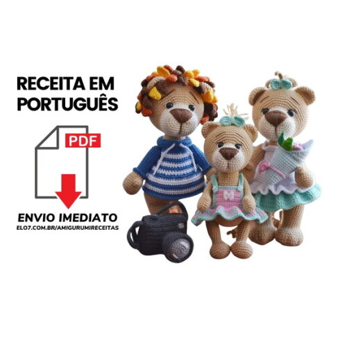 Receita Urso amigurumi