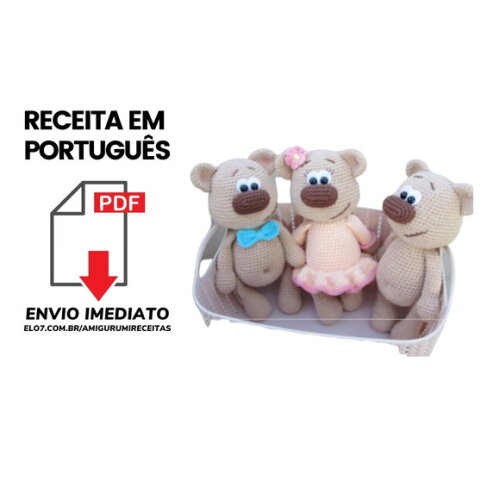 Receita Urso amigurumi