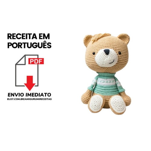 Receita Urso amigurumi